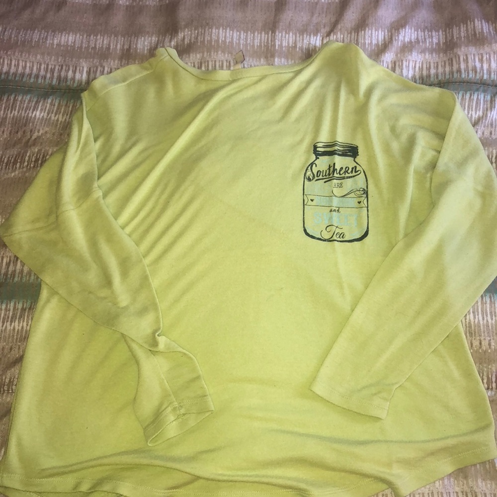 Long sleeve lime green shirt